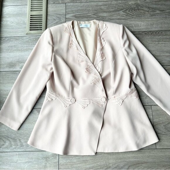 Vintage Blue Bird B.B. Couture Pink Peplum Hem  Blazer - Picture 4 of 16